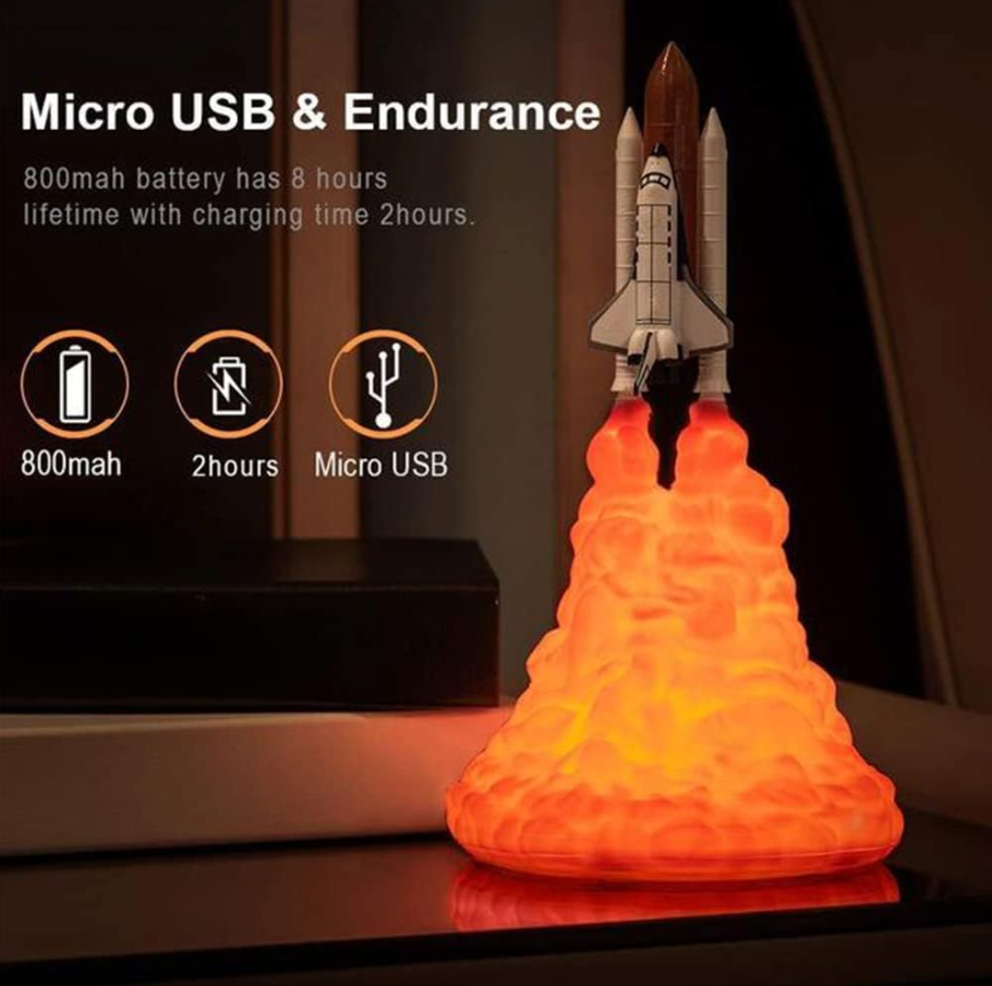 Space Rocket & Shuttle Night Lamp
