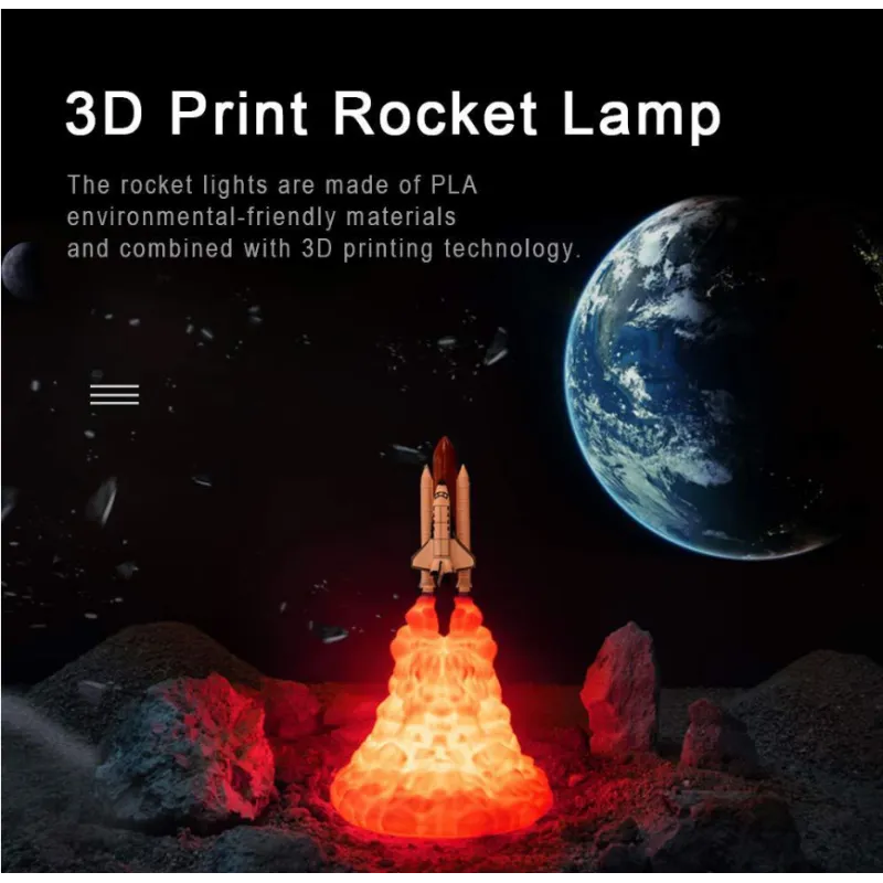 Space Rocket & Shuttle Night Lamp