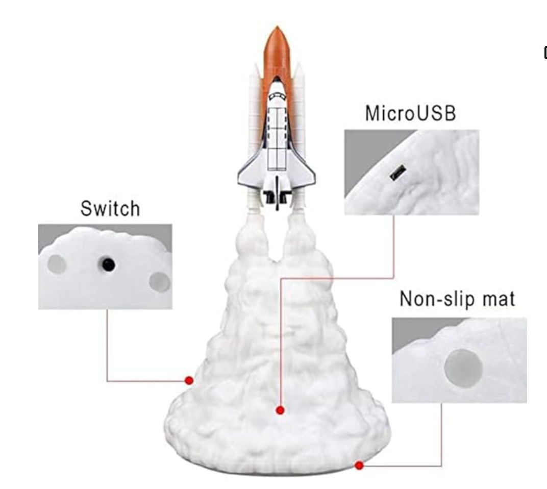 Space Rocket & Shuttle Night Lamp