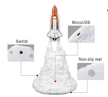 Space Rocket & Shuttle Night Lamp
